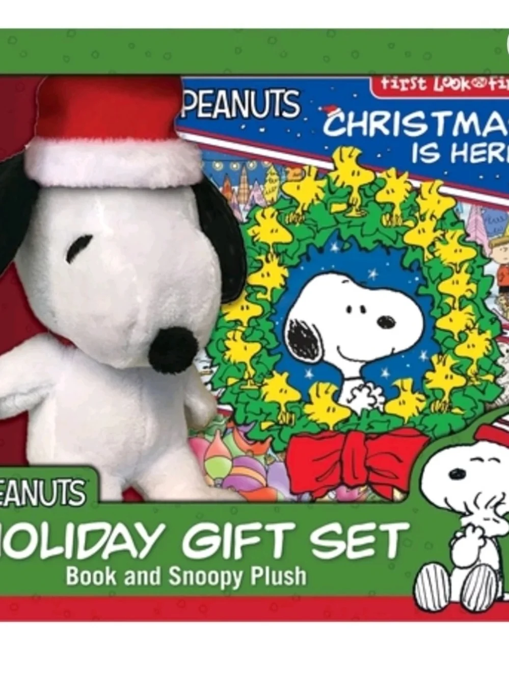 Peanuts Holiday Puzzle with Snoopy Plush - Red & Green